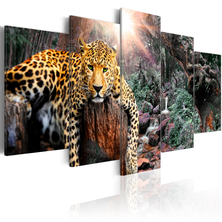 Canvas Print Leopard Relaxation 92277 additionalImage 2