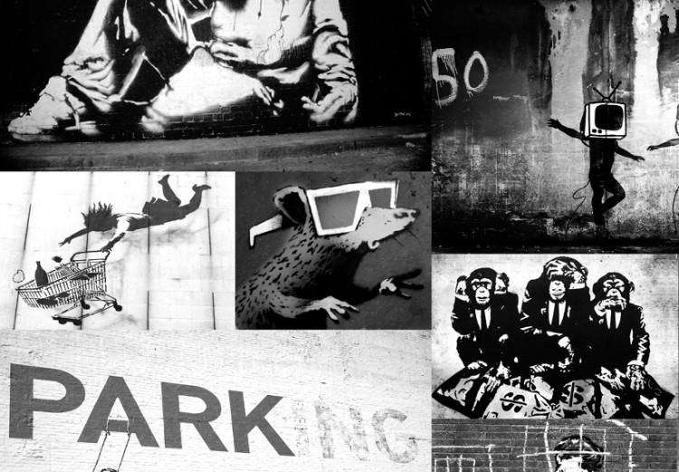 Canvas Banksy: Graffiti Collage 94877 additionalImage 5