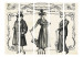 Folding Screen Dress 1914 II - women's silhouettes and French captions in retro motif 95577 additionalThumb 3