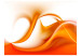 Photo Wallpaper Abstraction - orange waves with a blur effect on a solid background 96677 additionalThumb 1