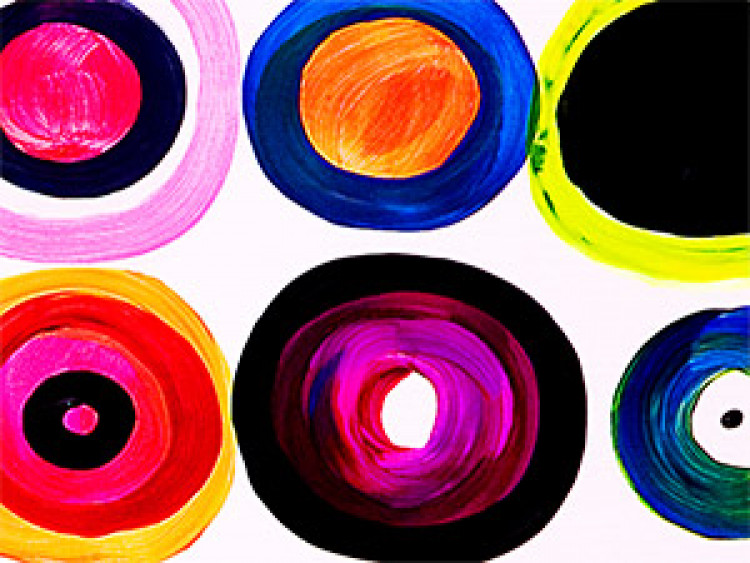 Canvas Colourful circles 97777 additionalImage 4