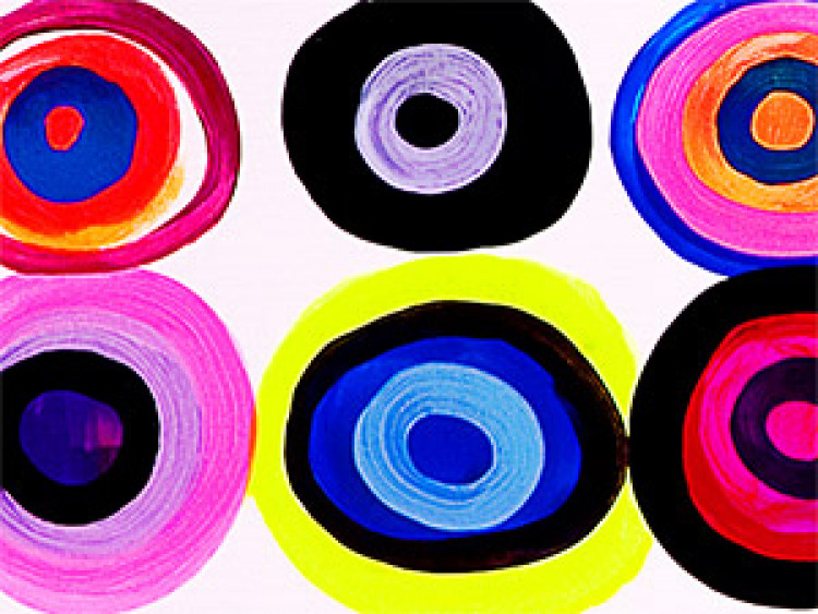 Canvas Colourful circles 97777 additionalImage 3