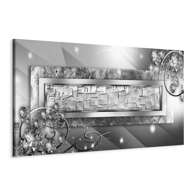 Canvas Print Glass and Crystals (1-part) Narrow Grey 106987 additionalImage 2