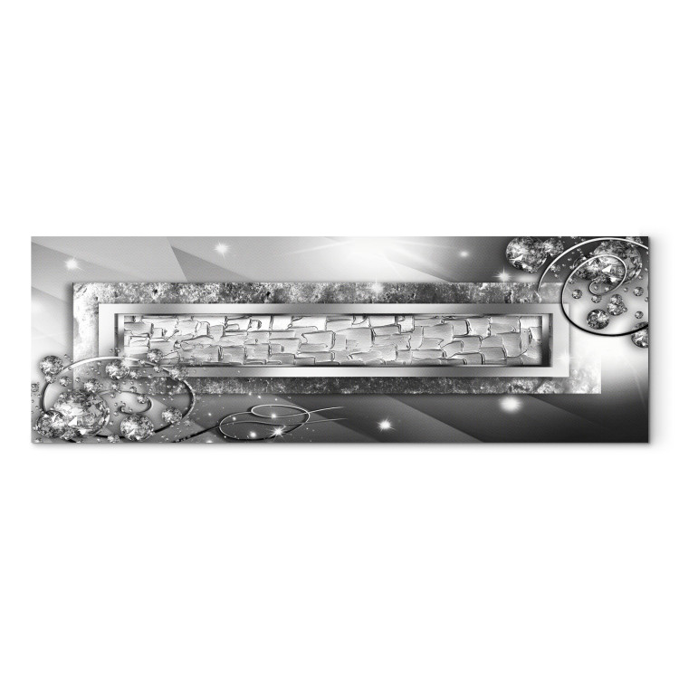 Canvas Print Glass and Crystals (1-part) Narrow Grey 106987 additionalImage 7
