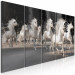 Canvas Art Print A herd of rushing unicorns - running, mystical creatures 108187 additionalThumb 2