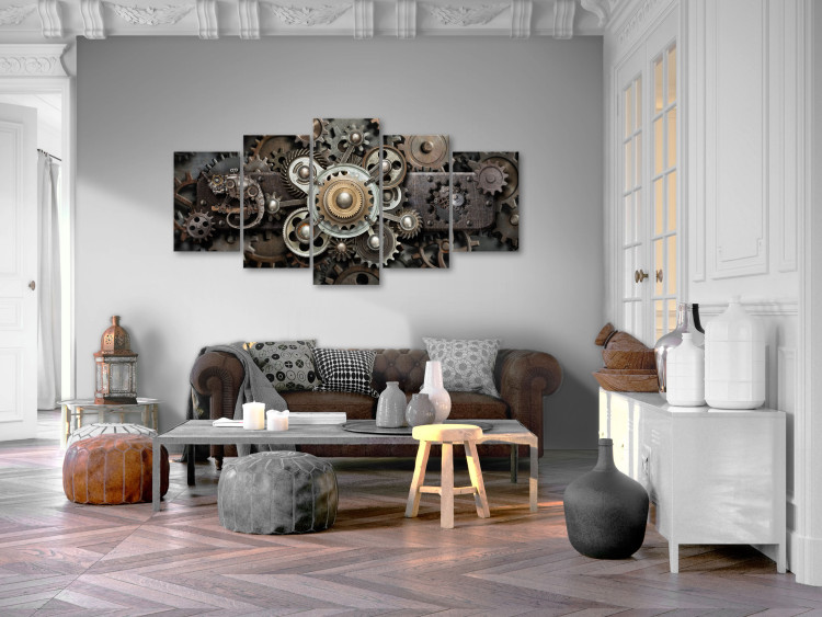 Canvas Print Old Mechanism (5 Parts) Wide 108487 additionalImage 3