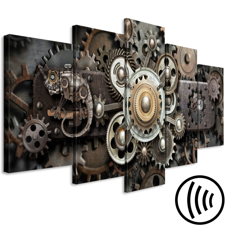 Canvas Print Old Mechanism (5 Parts) Wide 108487 additionalImage 6