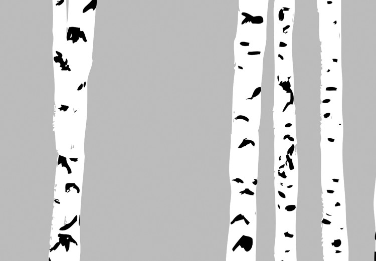 Canvas Print Black and White Birch Forest (1-part) - Landscape of Trees in Gray Background 115087 additionalImage 4