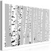 Canvas Print Black and White Birch Forest (1-part) - Landscape of Trees in Gray Background 115087 additionalThumb 2