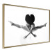 Poster Leap - black and white composition with a man with a heart instead of a face 115187 additionalThumb 6