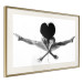 Poster Leap - black and white composition with a man with a heart instead of a face 115187 additionalThumb 2