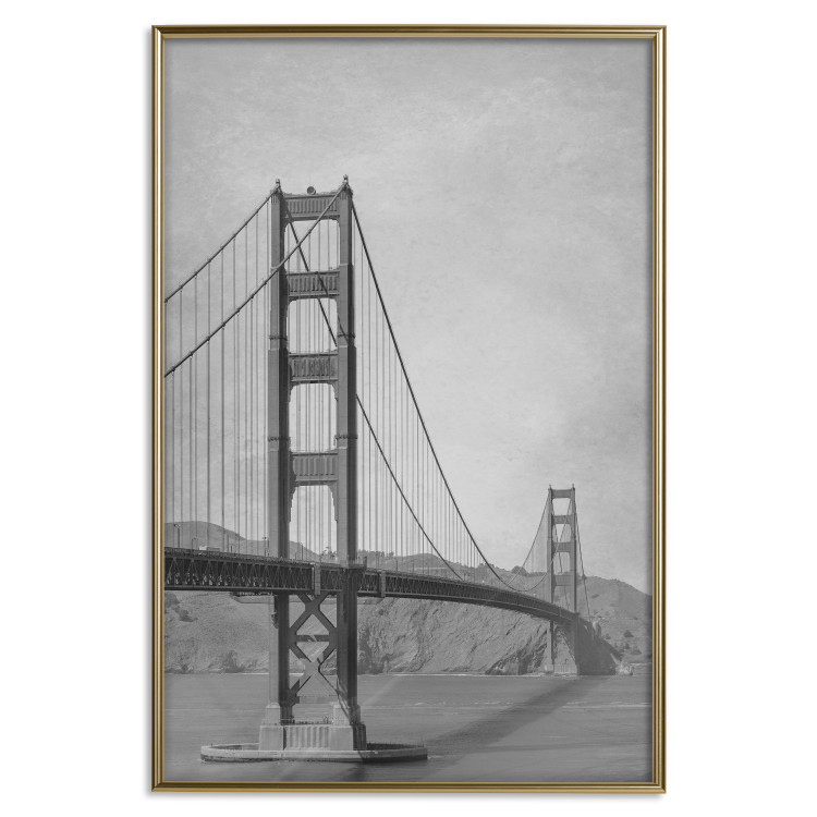 Poster Long Bridge - black and white architectural landscape with sea and sky in the background 116487 additionalImage 26