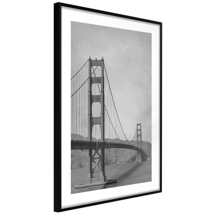 Poster Long Bridge - black and white architectural landscape with sea and sky in the background 116487 additionalImage 11