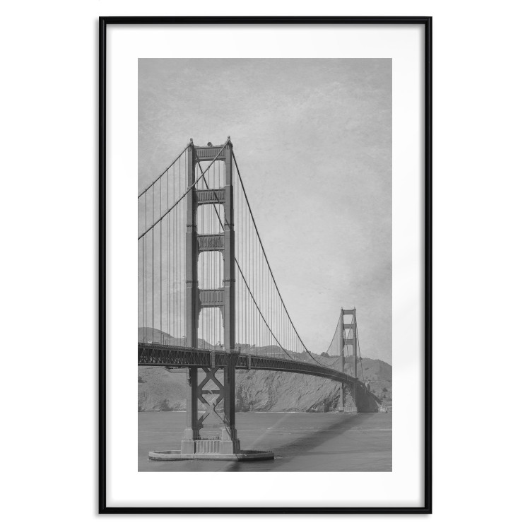 Poster Long Bridge - black and white architectural landscape with sea and sky in the background 116487 additionalImage 15