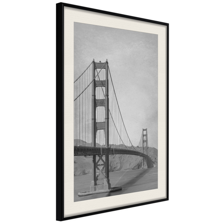 Poster Long Bridge - black and white architectural landscape with sea and sky in the background 116487 additionalImage 3