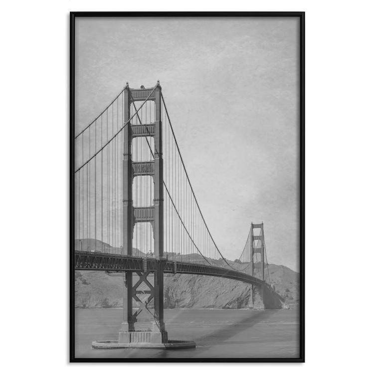 Poster Long Bridge - black and white architectural landscape with sea and sky in the background 116487 additionalImage 20