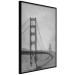 Poster Long Bridge - black and white architectural landscape with sea and sky in the background 116487 additionalThumb 10