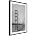 Poster Long Bridge - black and white architectural landscape with sea and sky in the background 116487 additionalThumb 13