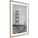 Poster Long Bridge - black and white architectural landscape with sea and sky in the background 116487 additionalThumb 8