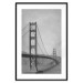 Poster Long Bridge - black and white architectural landscape with sea and sky in the background 116487 additionalThumb 15