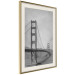 Poster Long Bridge - black and white architectural landscape with sea and sky in the background 116487 additionalThumb 2