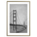 Poster Long Bridge - black and white architectural landscape with sea and sky in the background 116487 additionalThumb 19