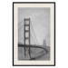Poster Long Bridge - black and white architectural landscape with sea and sky in the background 116487 additionalThumb 18