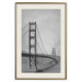 Poster Long Bridge - black and white architectural landscape with sea and sky in the background 116487 additionalThumb 21