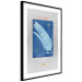 Poster Algae - blue abstraction with a plant motif and texts on gray 116887 additionalThumb 13