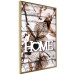 Poster Living Home - autumn composition with a white inscription and flowers in the background 118287 additionalThumb 13