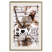 Poster Living Home - autumn composition with a white inscription and flowers in the background 118287 additionalThumb 19