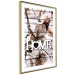 Poster Living Home - autumn composition with a white inscription and flowers in the background 118287 additionalThumb 7