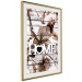 Poster Living Home - autumn composition with a white inscription and flowers in the background 118287 additionalThumb 2