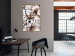 Poster Living Home - autumn composition with a white inscription and flowers in the background 118287 additionalThumb 3