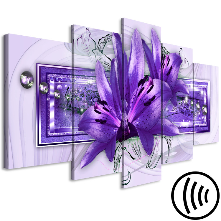 Canvas The majesty of purple - a multi-part, abstract floral composition 118687 additionalImage 6