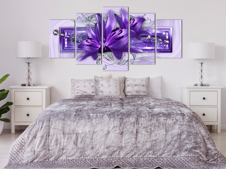 Canvas The majesty of purple - a multi-part, abstract floral composition 118687 additionalImage 3