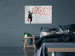 Wall Poster Toxic - industrial graffiti in Banksy style with a boy and a sign 118787 additionalThumb 23