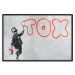 Wall Poster Toxic - industrial graffiti in Banksy style with a boy and a sign 118787 additionalThumb 18