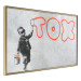 Wall Poster Toxic - industrial graffiti in Banksy style with a boy and a sign 118787 additionalThumb 14