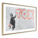 Wall Poster Toxic - industrial graffiti in Banksy style with a boy and a sign 118787 additionalThumb 8