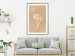 Poster White Flamingo - delicate line art with a bird on a uniform beige background 118987 additionalThumb 15