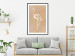 Poster White Flamingo - delicate line art with a bird on a uniform beige background 118987 additionalThumb 4