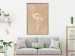 Poster White Flamingo - delicate line art with a bird on a uniform beige background 118987 additionalThumb 7