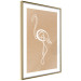 Poster White Flamingo - delicate line art with a bird on a uniform beige background 118987 additionalThumb 6