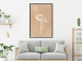Poster White Flamingo - delicate line art with a bird on a uniform beige background 118987 additionalThumb 3