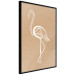 Poster White Flamingo - delicate line art with a bird on a uniform beige background 118987 additionalThumb 12