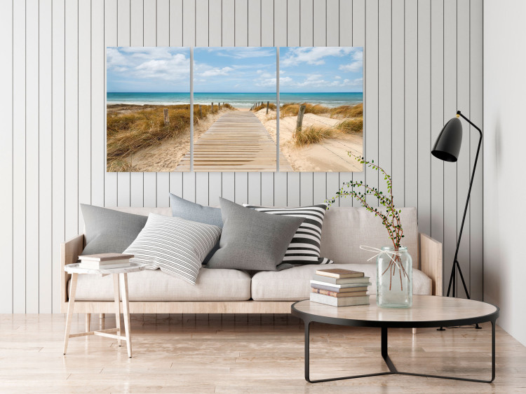 Canvas Art Print Entering Beach (3 Parts) 122187 additionalImage 3