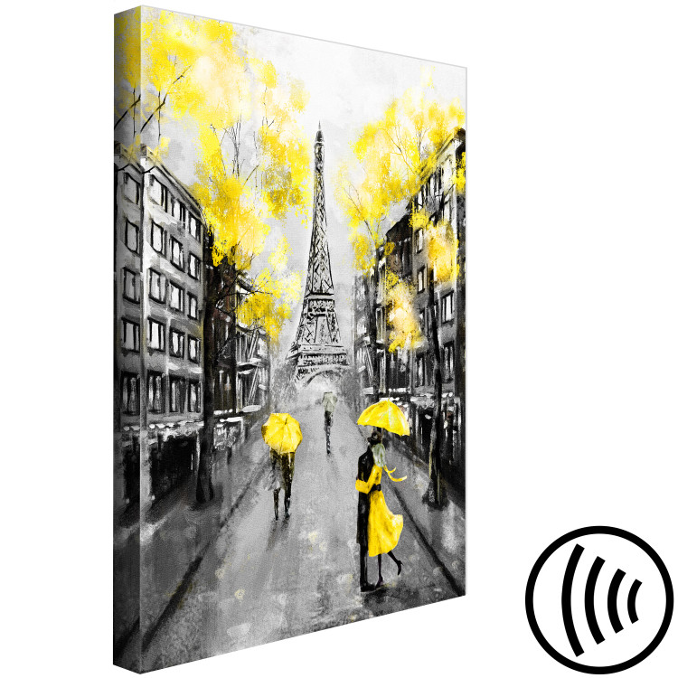Canvas Print Paris Rendez-Vous (1 Part) Vertical Yellow 123087 additionalImage 6