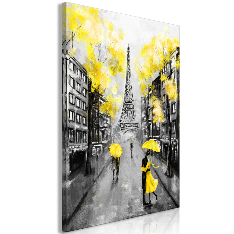Canvas Print Paris Rendez-Vous (1 Part) Vertical Yellow 123087 additionalImage 2