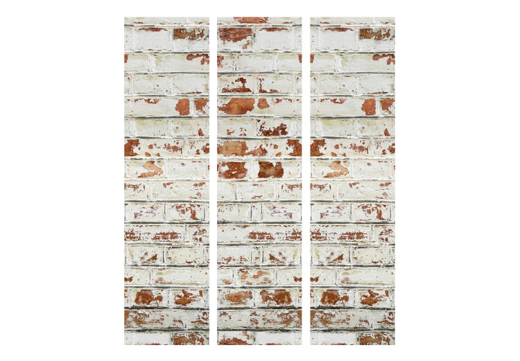 Room Separator Brick Tale - texture of orange brick with gray painting 123287 additionalImage 3